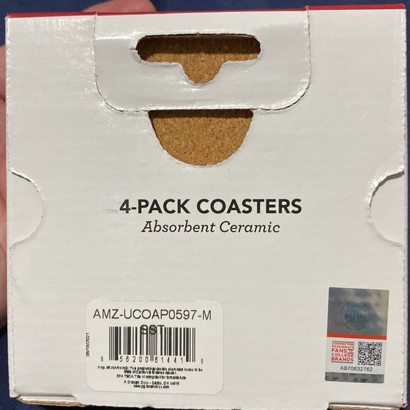 New in Box, Mississippi State Bulldogs coasters, set of 4 - Picture 4 of 7